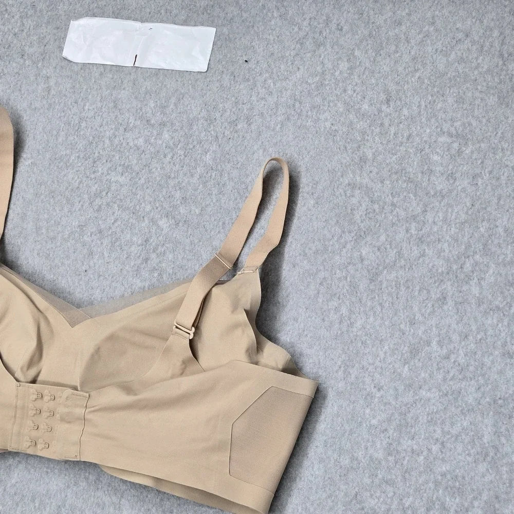 Honeylove Women Bra 1X Beige Crossover Wireless Strap Adjustable